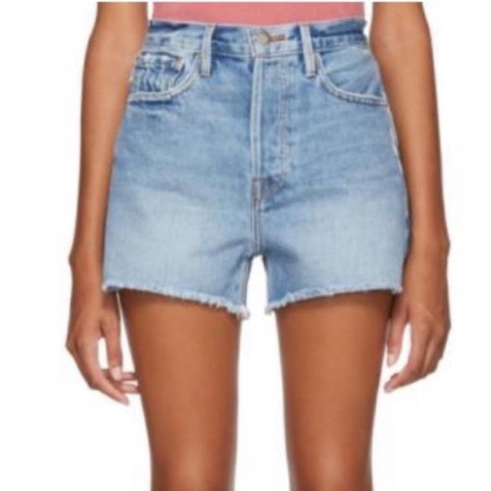 Frame Draydon Denim Blue Denim Cutoff Shorts